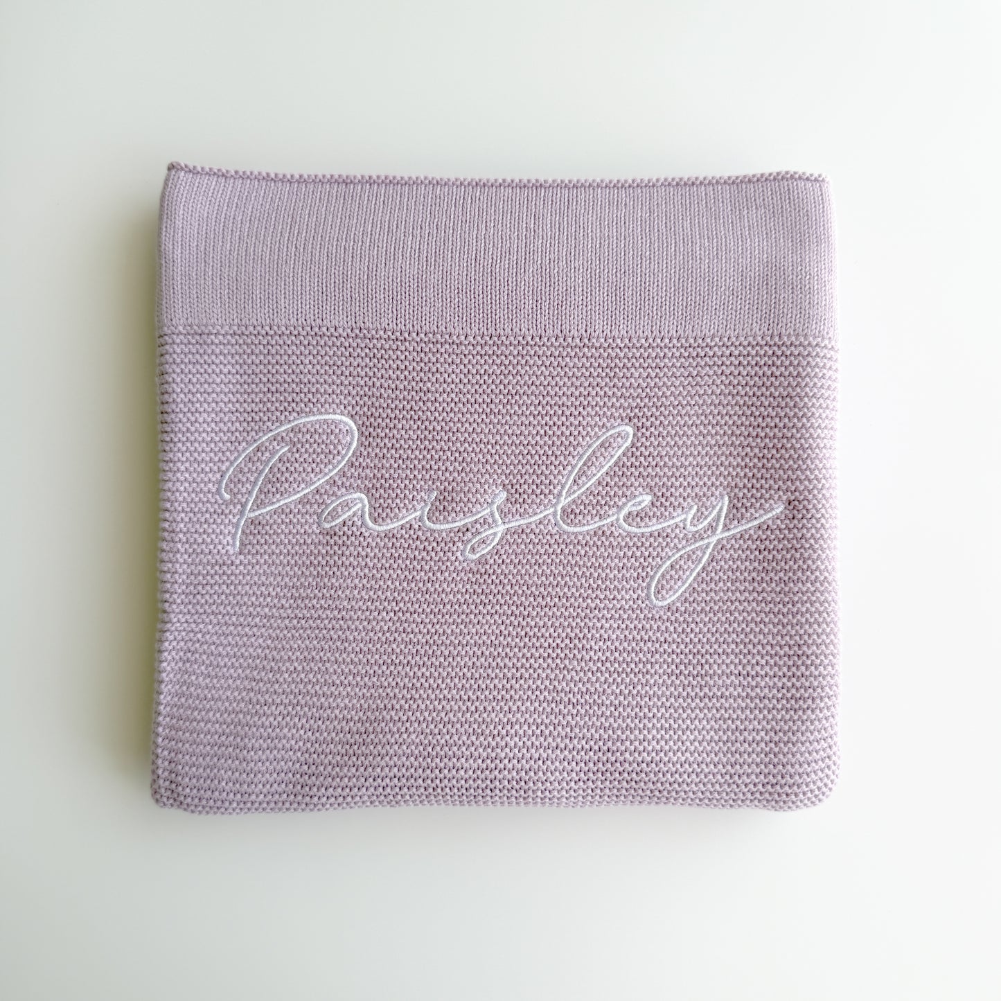 Knitted Blanket - Lilac image 2