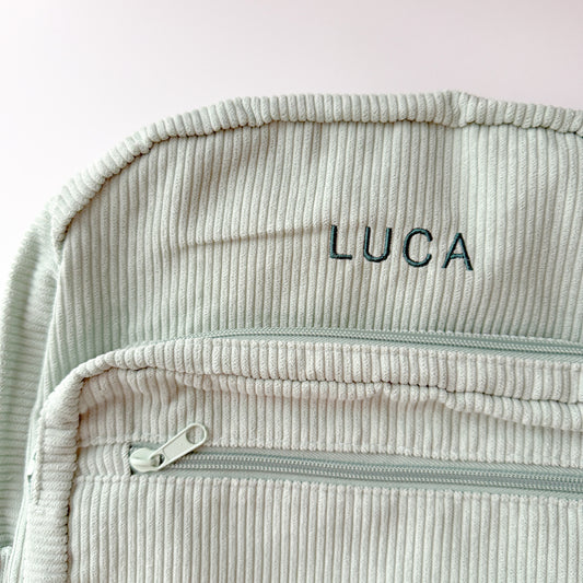Corduroy Backpack -Sage image 1