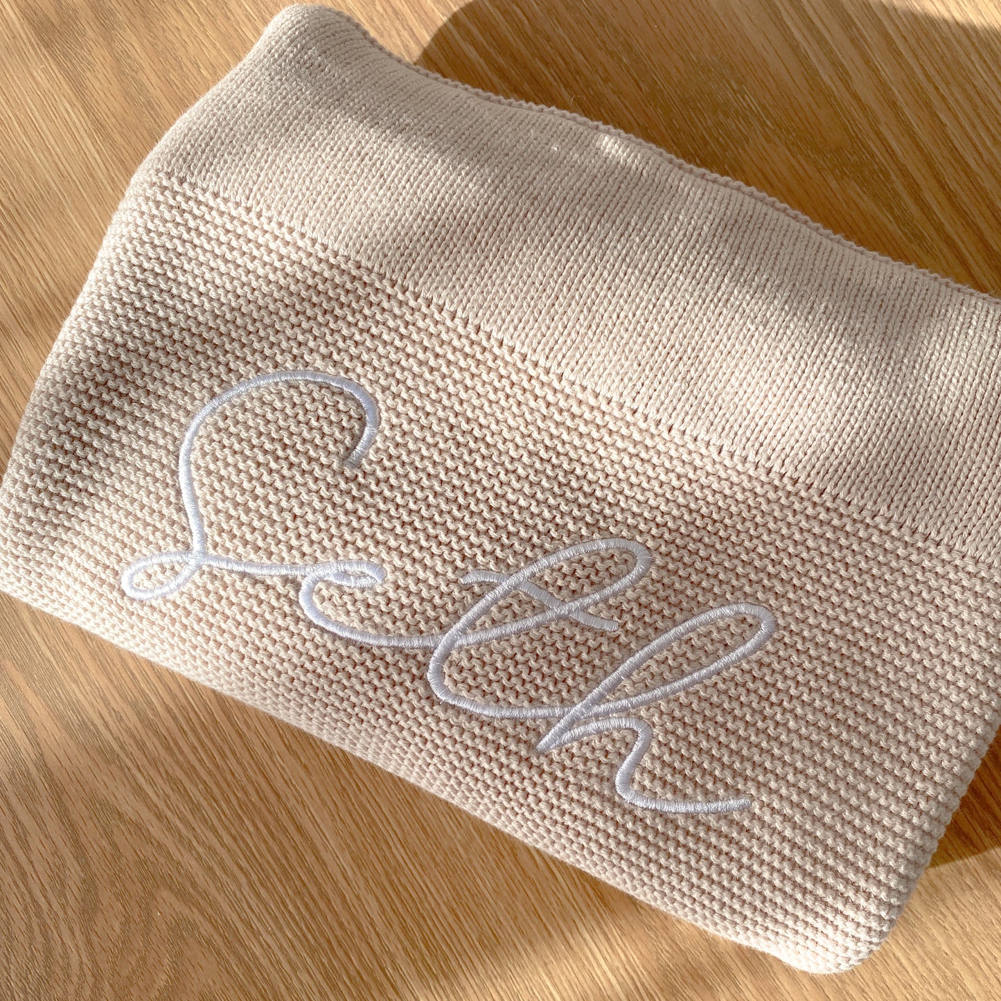 Knitted Blanket - Oat image 2