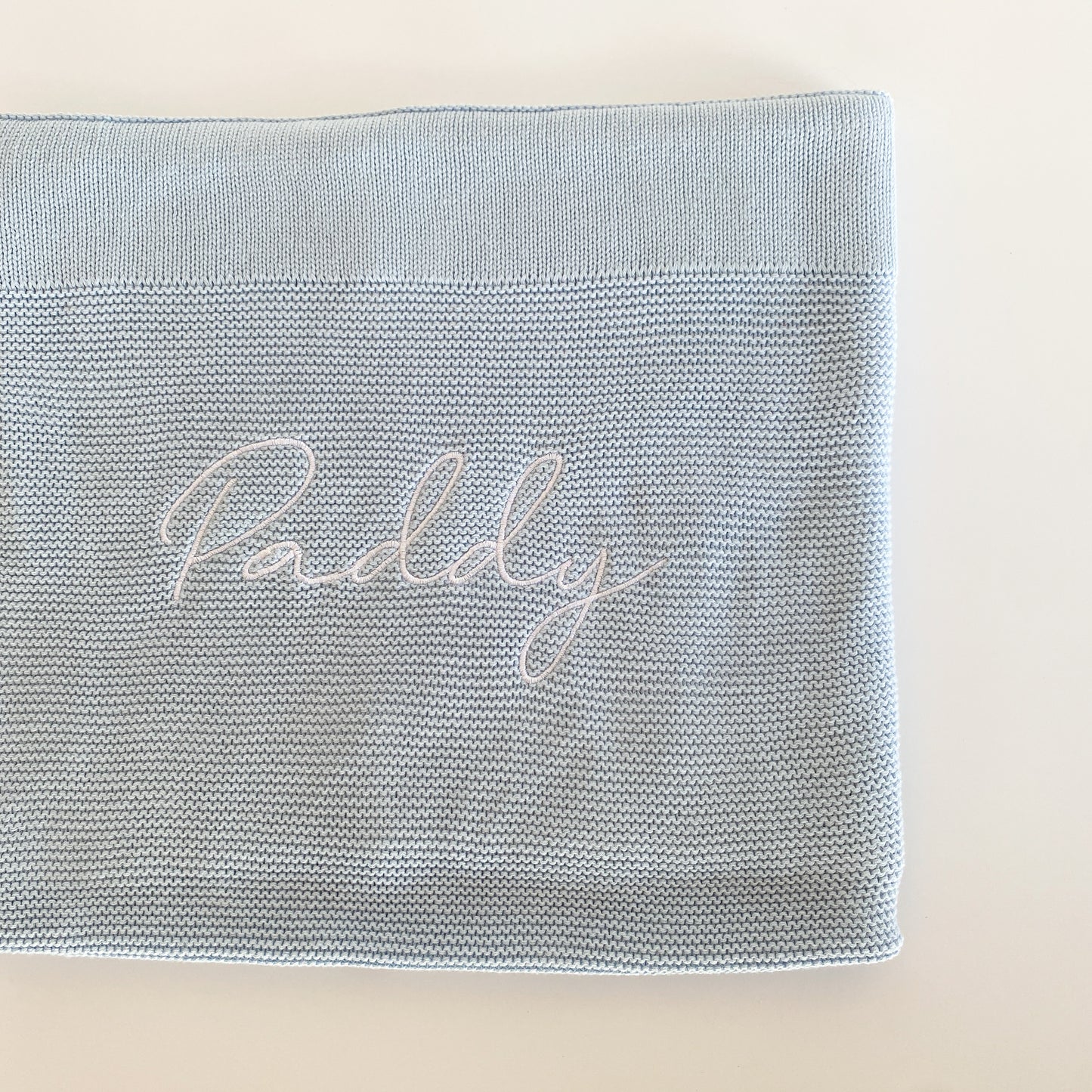 Knitted Blanket - Sky image 2