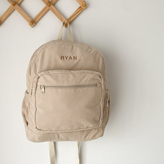 Corduroy Backpack - Oat image 1