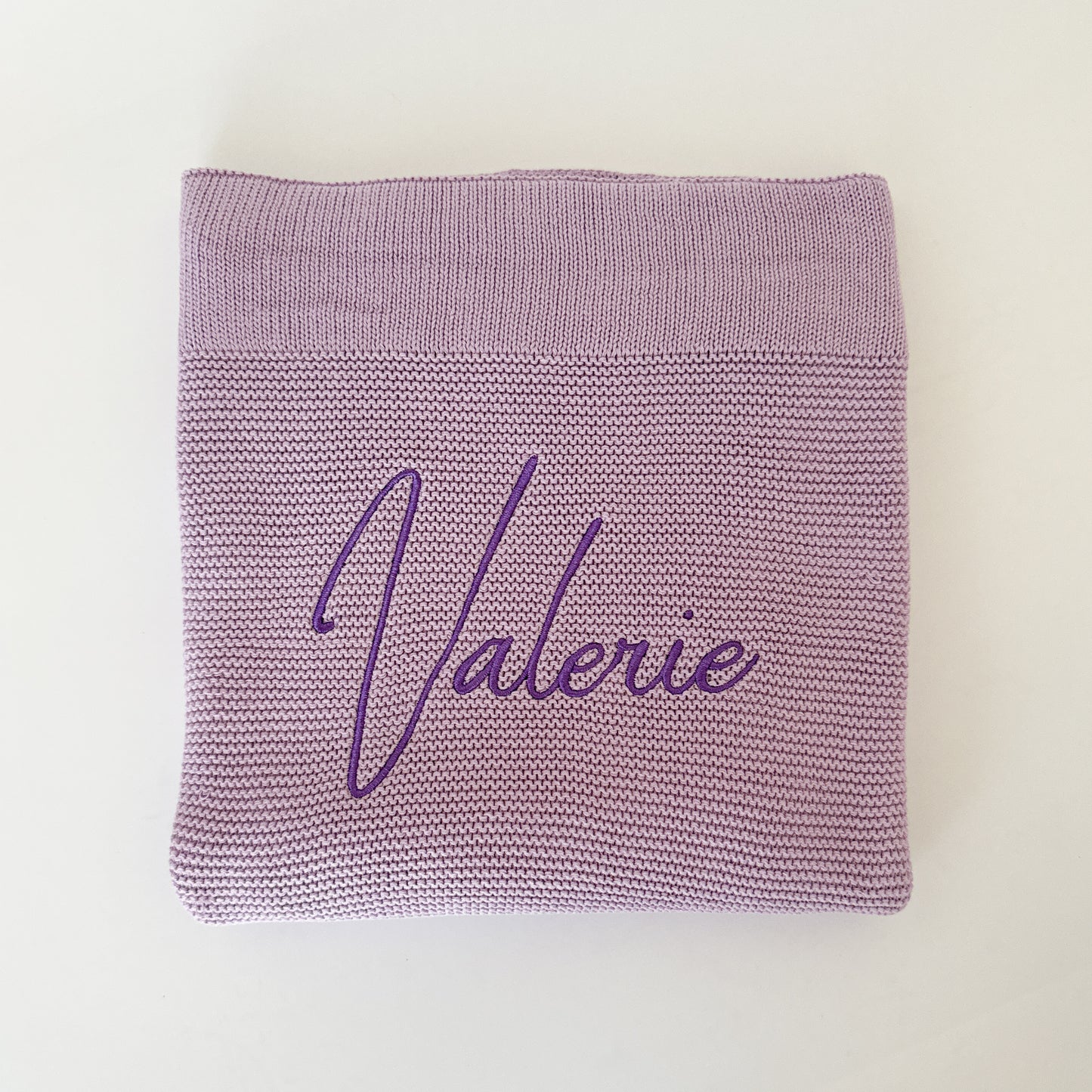 Knitted Blanket - Lilac