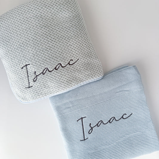 Knitted Blanket - Sky