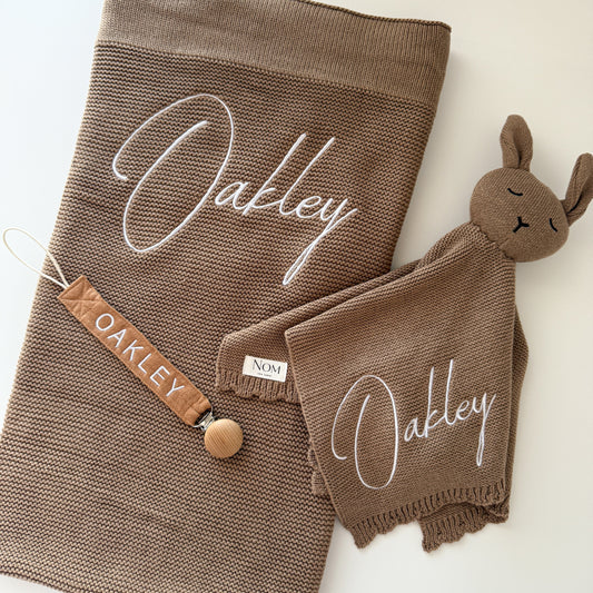 Knitted Comforter - Cocoa