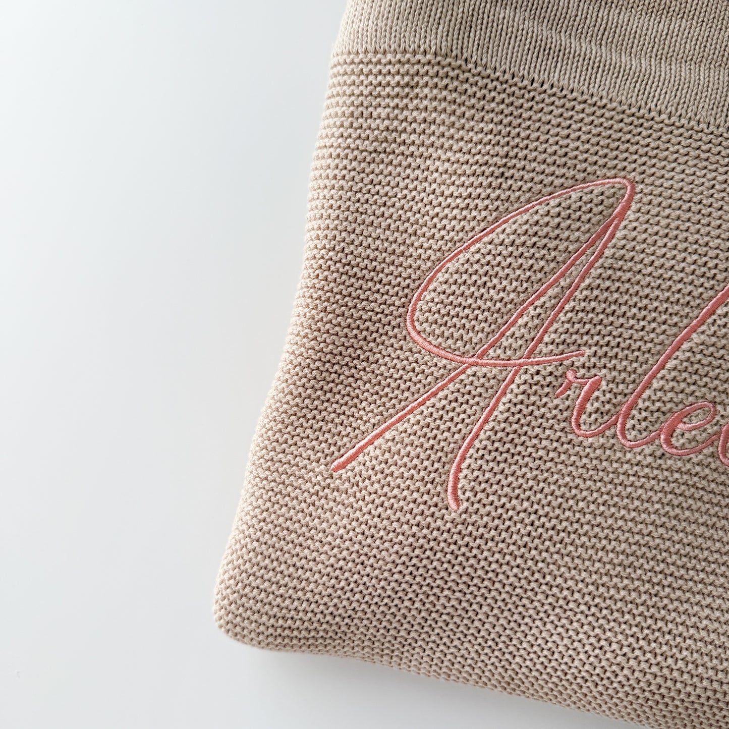 Knitted Blanket - Oat