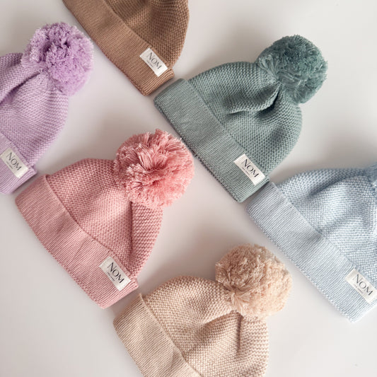 Knitted Beanie - Blush