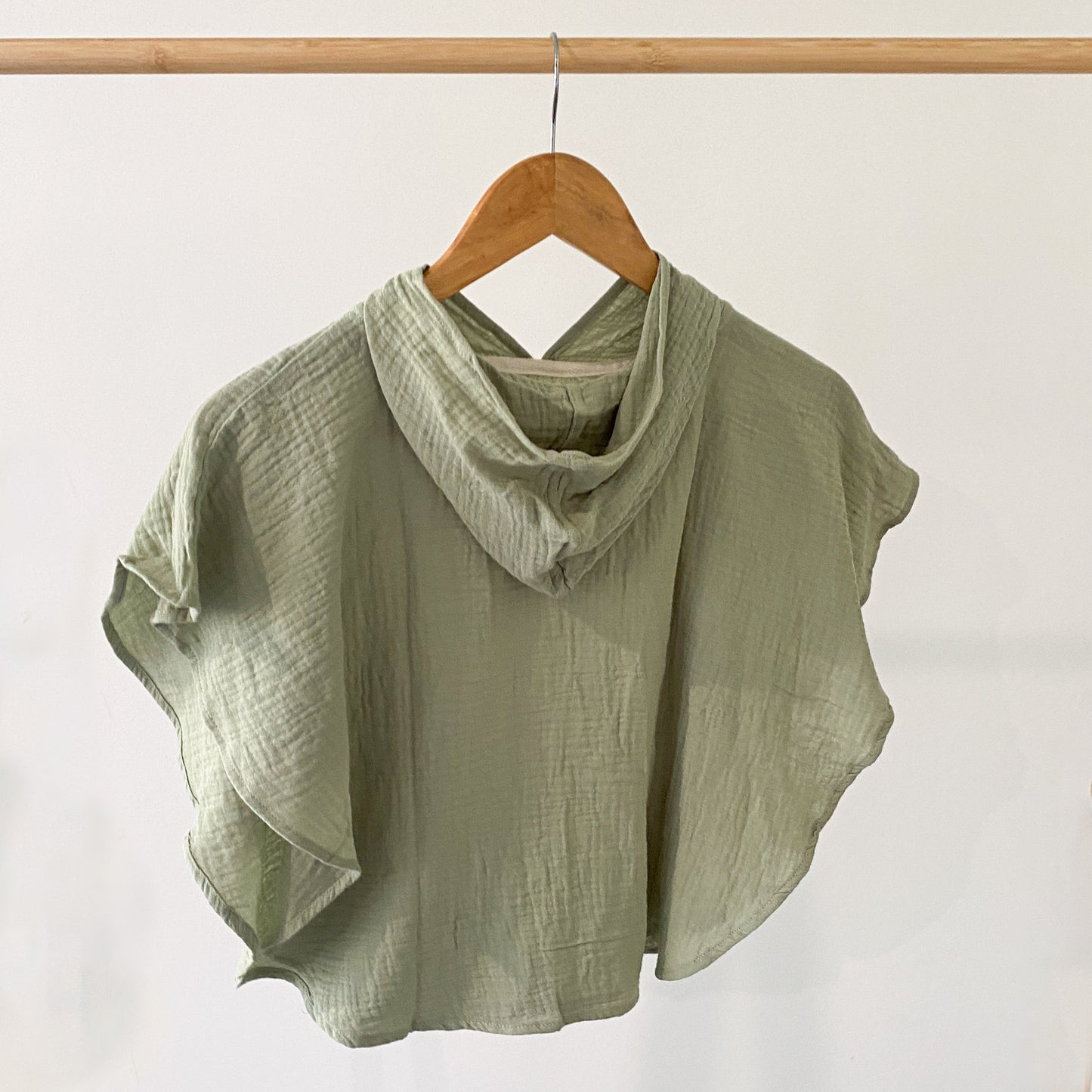 Muslin Poncho - Olive image 2