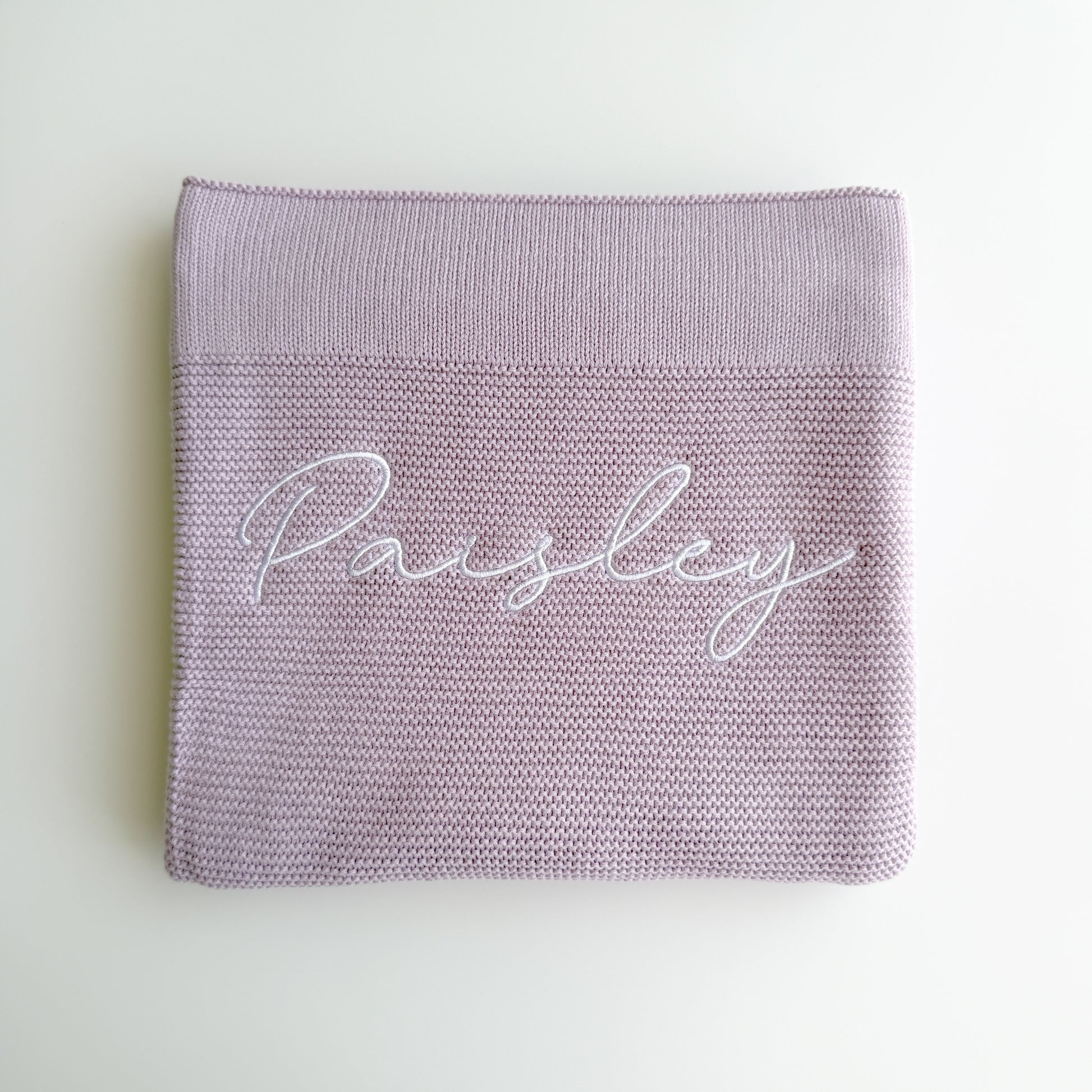 Knitted Blanket - Lilac image 2