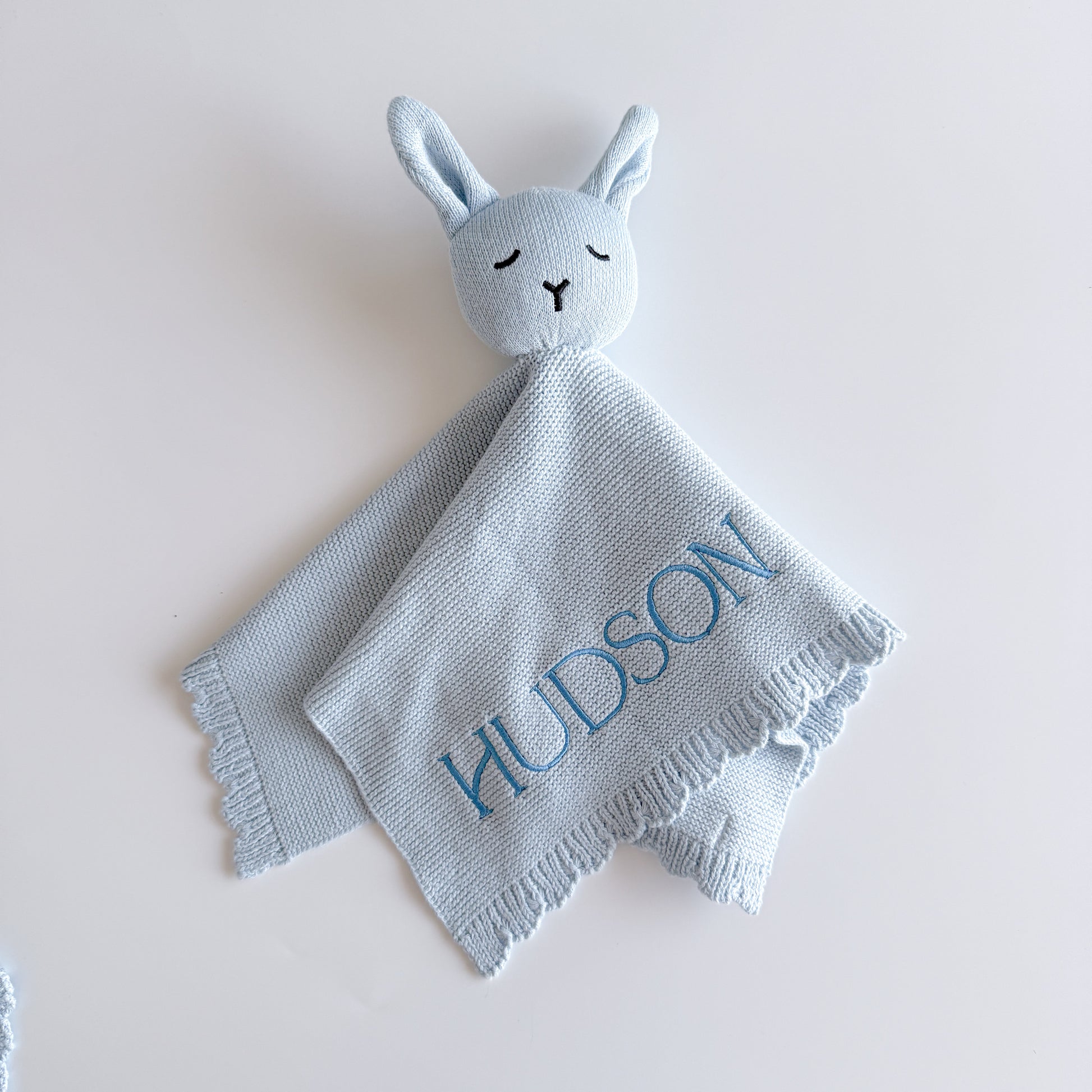 Knitted Comforter - Sky image 1