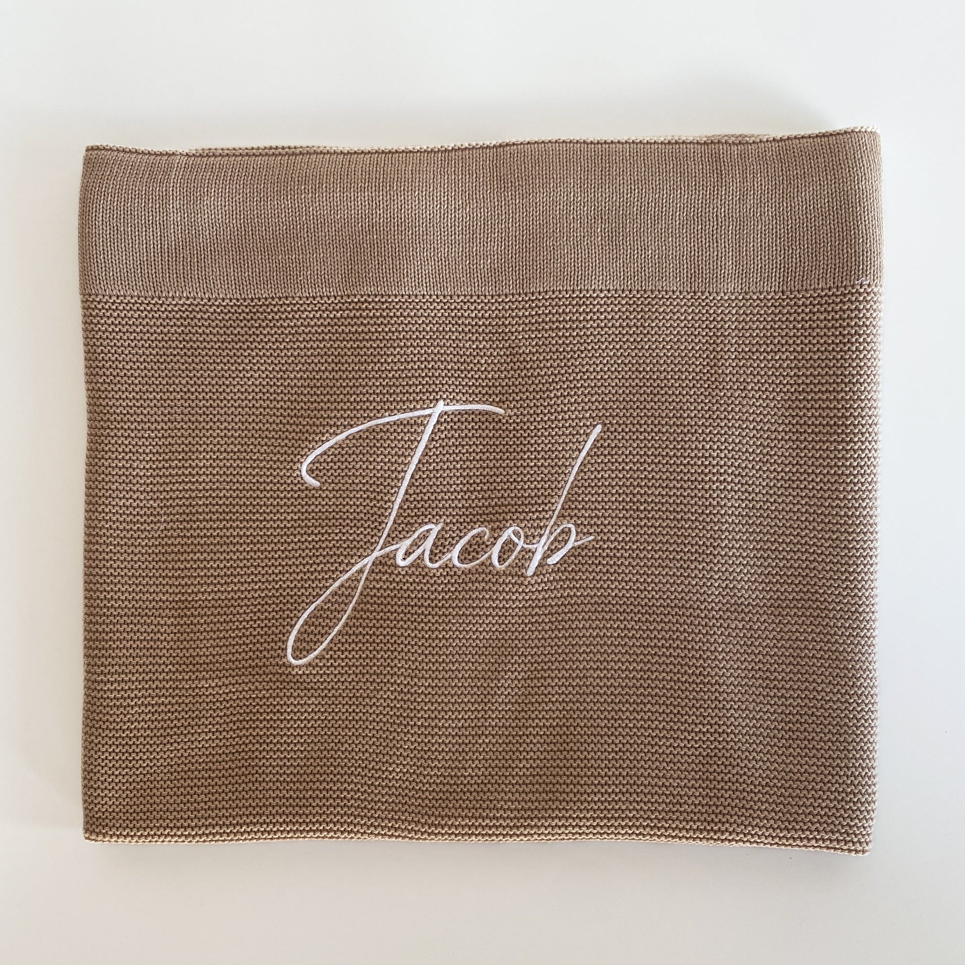 Knitted Blanket - Cocoa image 1