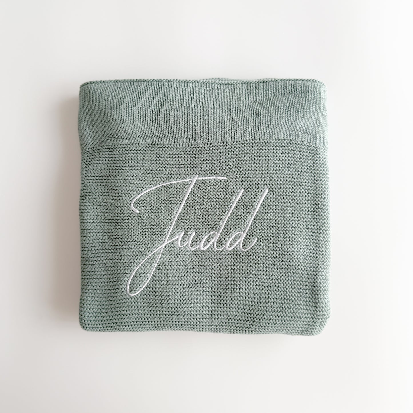 Knitted Blanket - Teal image 1