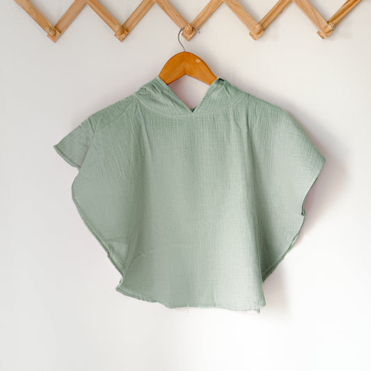 Muslin Poncho - Olive image 0