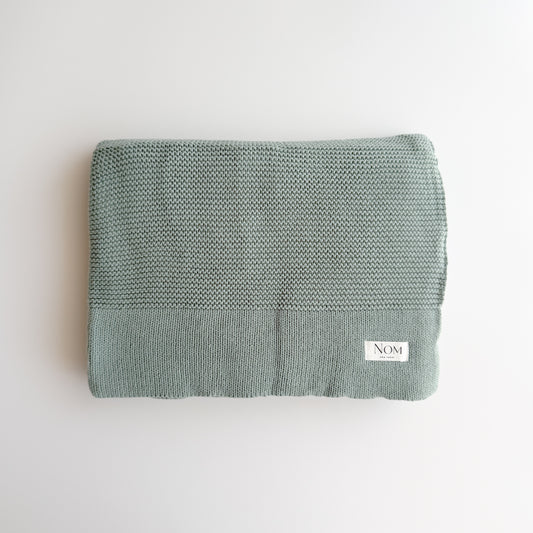 Knitted Blanket - Teal image 0