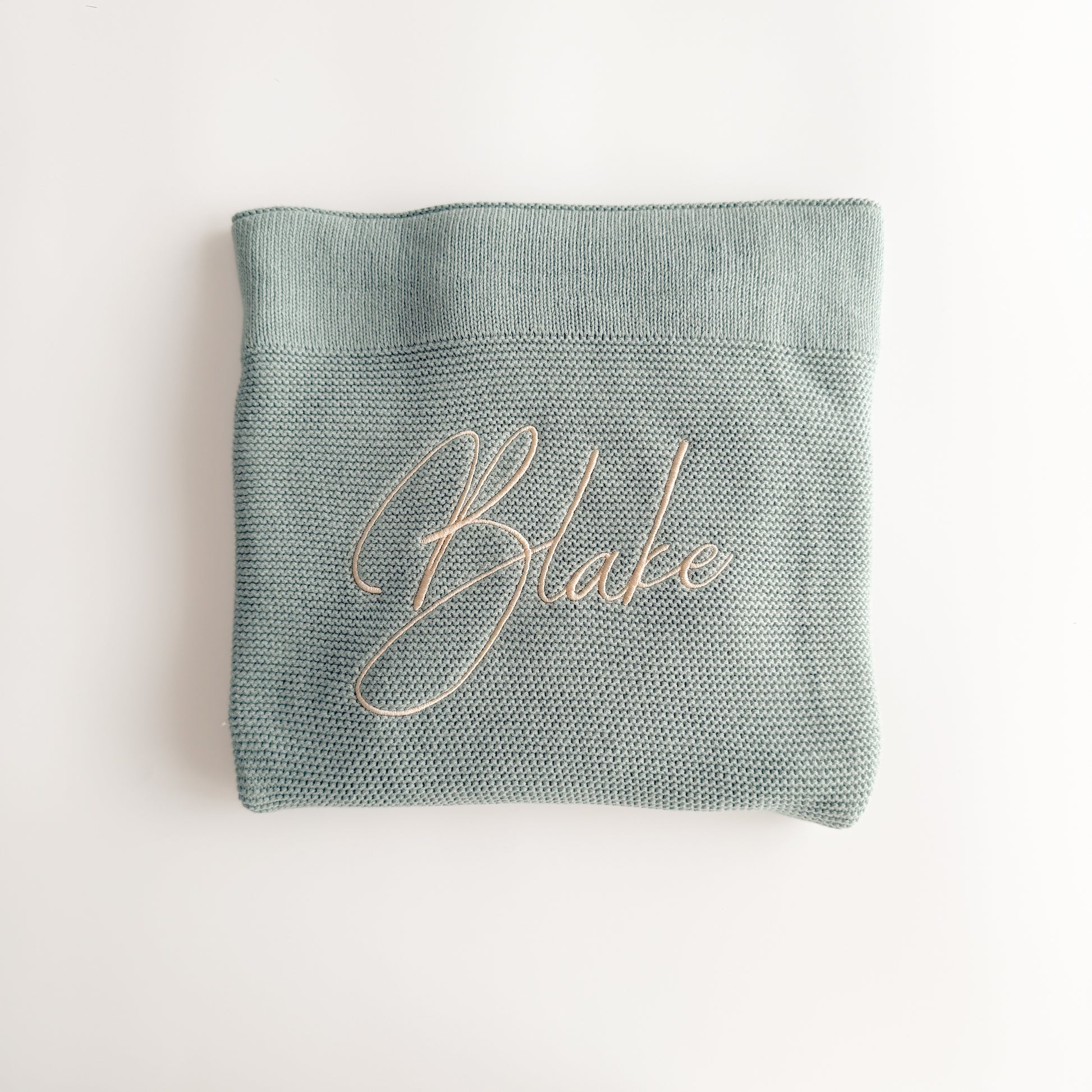 Knitted Blanket - Teal image 4