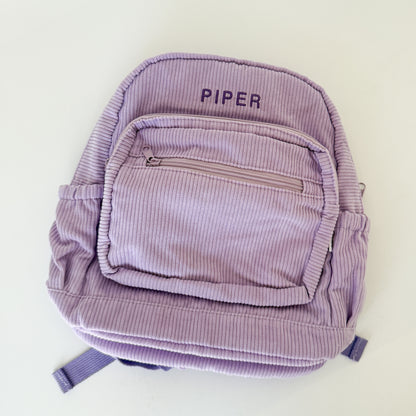 Corduroy Backpack - Lilac