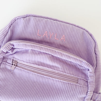 Corduroy Backpack - Lilac