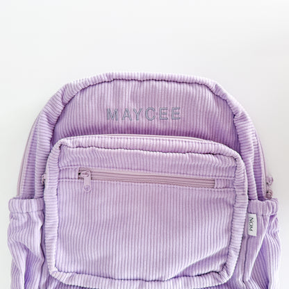 Corduroy Backpack - Lilac
