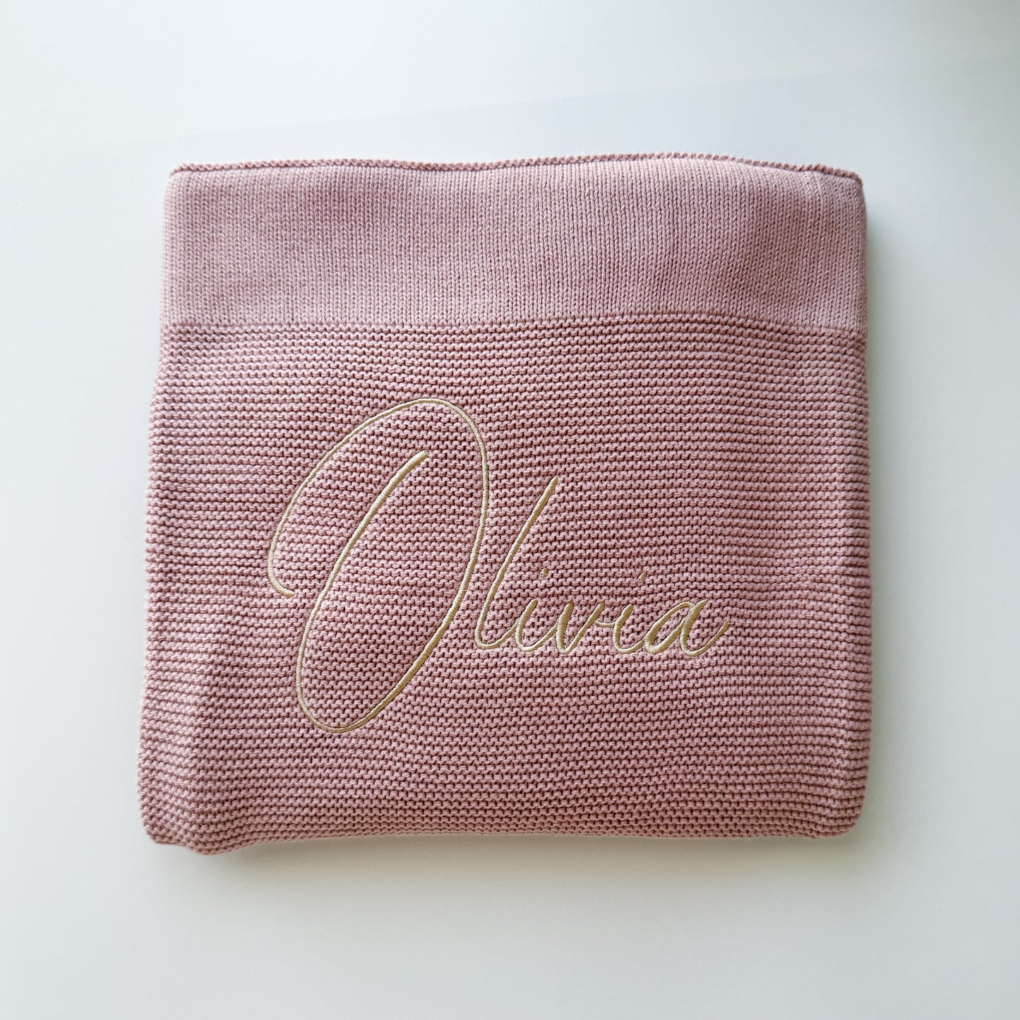 Knitted Blanket - Blush
