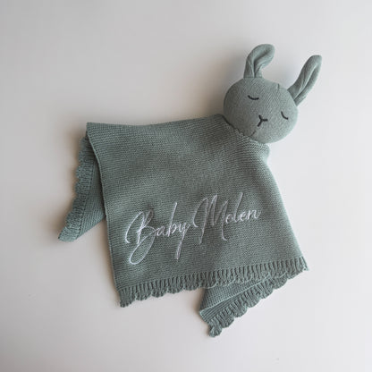 Knitted Comforter - Teal