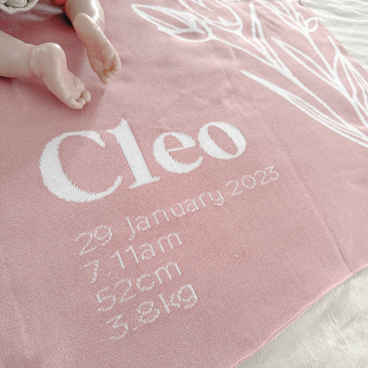 Birth Flower Blanket