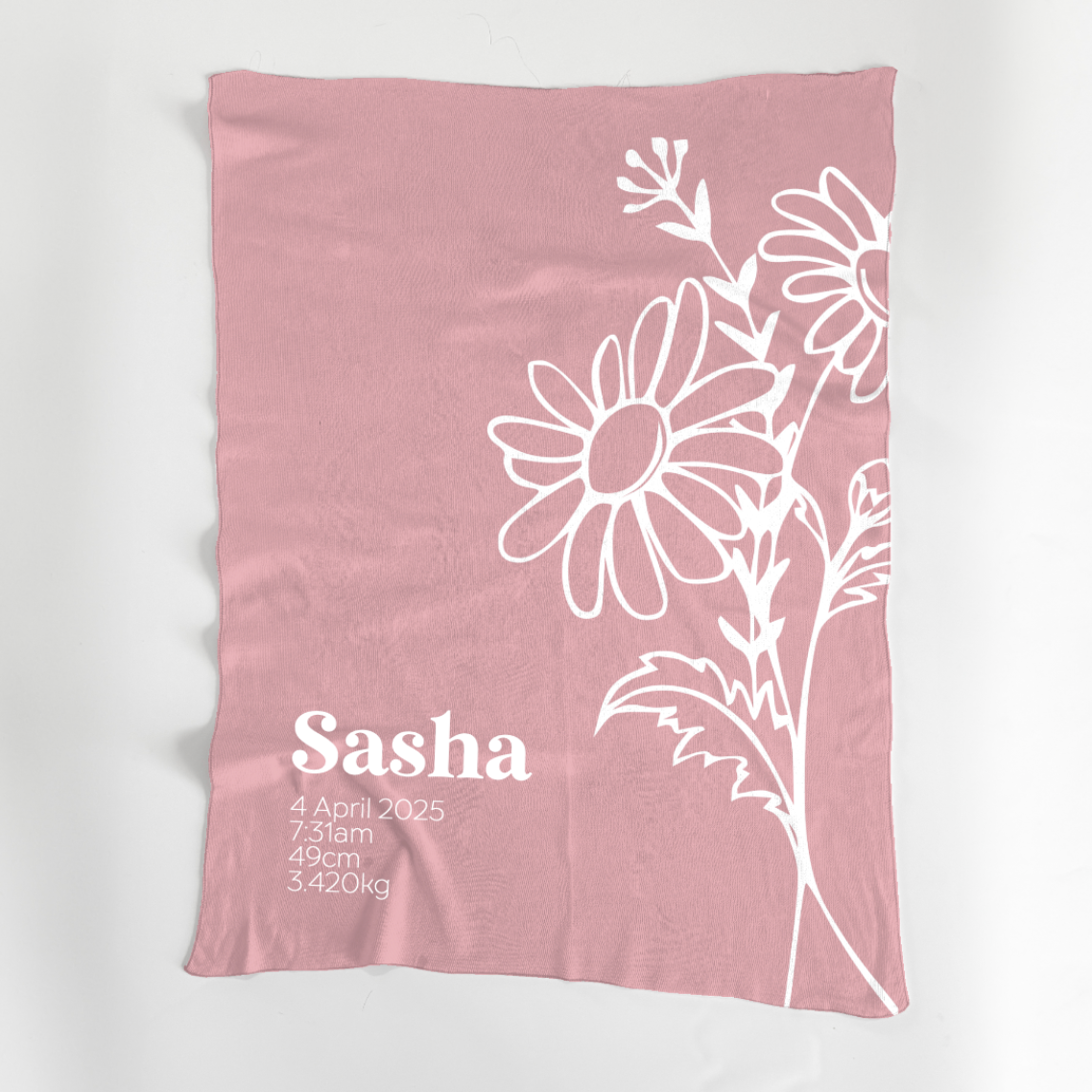 Birth Flower Blanket