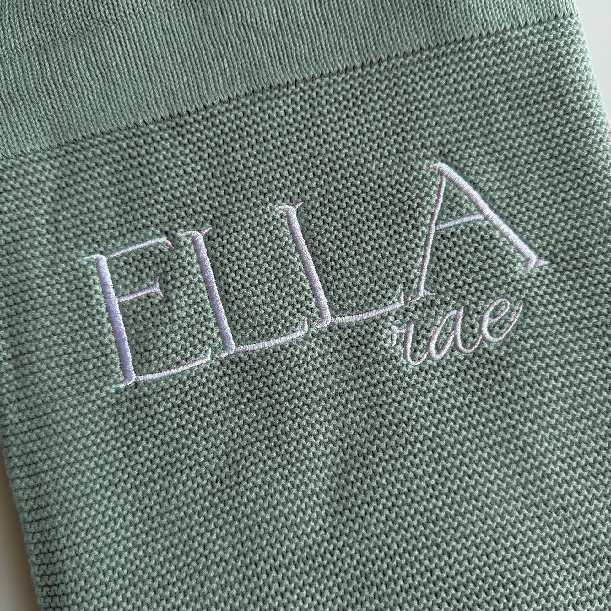 Knitted Blanket - Teal image 3