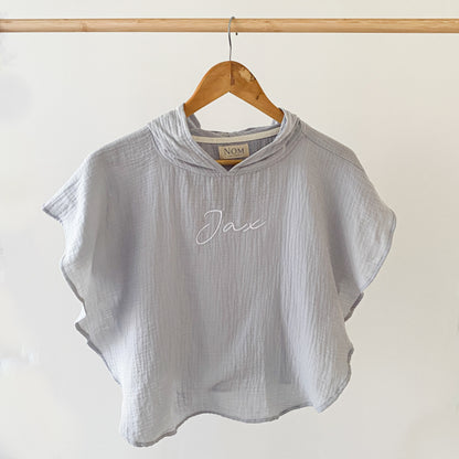 Muslin Poncho - Sky image 1