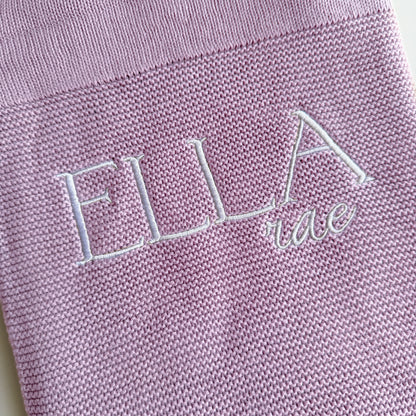 Knitted Blanket - Lilac image 3
